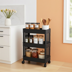 4-layer Plastic Storage Rack With Wheels