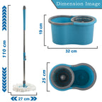 360 Degree Spin Mop Bucket Set With Adjustable Stainless Steel Handle (1 Set)