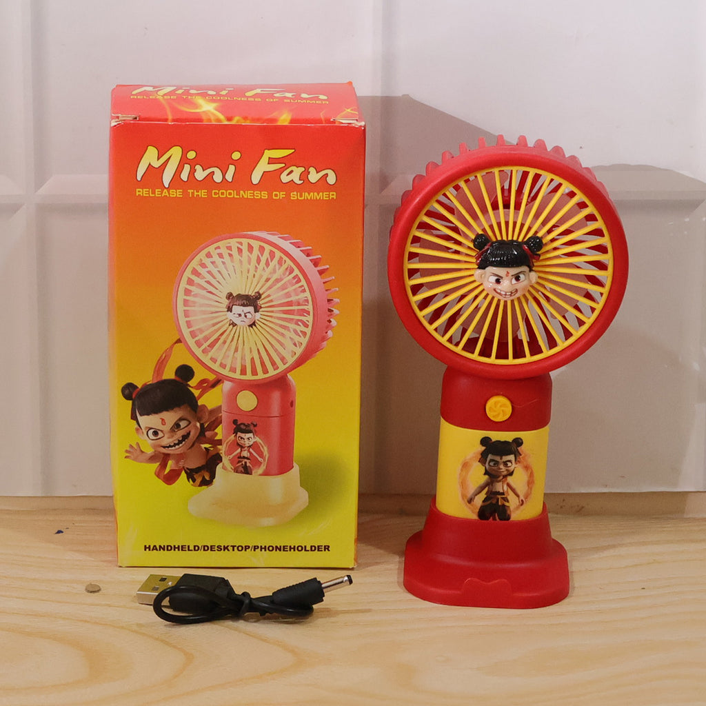 Cute Cartoon Character Portable Mini Fan (1 Pc)