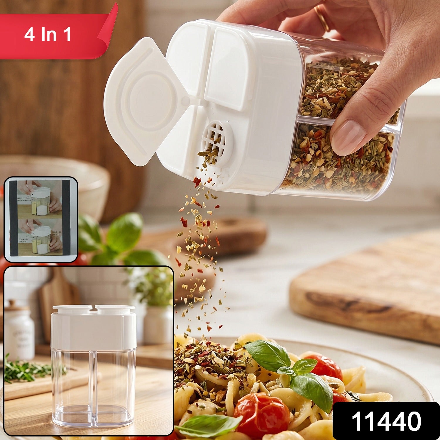 4 Compartment Kitchen Storage Container (1 Pc)